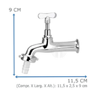 Torneira De Tanque E Jardim Metal Cromada Casagrande Mundial