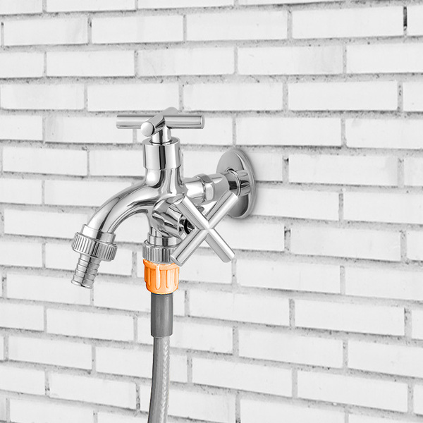 Torneira De Tanque E Maquina De Lavar Saída Dupla Metal Croma