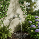 Torneira De Tanque/jardim Luxo ¼ De Volta 100% Metal C-31 Cru