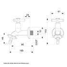 Torneira de Tanque Parede Bica Baixa Cromada One 1130C Celite
