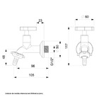 Torneira de Tanque Parede Bica Baixa Cromada Up 1130C Celite