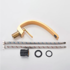 Torneira Dourada Banheiro Monocomando Cascata Misturador Brin