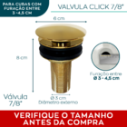 Torneira Dourada Pia Banheiro Bica Alta Cascata E Valvula Cli