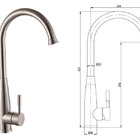 Torneira Dubai Em Aço Inox P/ Cozinha  Gourmet Guimmis 8323