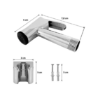 Torneira Ducha Flexível 120cm Gatilho Suporte Cozinha De Esco