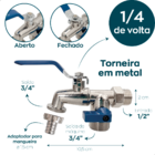 Torneira Dupla De Jardim Taque Maquina De Lavar Registro Dupl