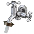 Torneira Dupla Saida Maquina De Lavar 1/4 De Volta Metal