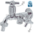 Torneira Dupla Tanque Maquina Lavar/Secar Multiuso Cromado Ab