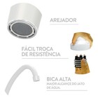 Torneira Elétrica Bica Alta Parede Rose Gold 127v 4400w Tep14