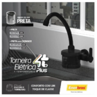 Torneira Elétrica De Parede 4t 5500w 220v Preta Enerbrás
