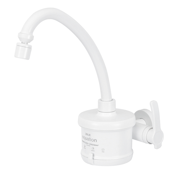 Torneira Elétrica de Parede para Cozinha com Bica Alta Branca 220V Jolie Equation
