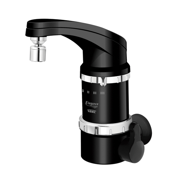 Torneira Elétrica de Parede para Cozinha com Bica Alta Articulável Preto 127V (110V) Elegance Fame