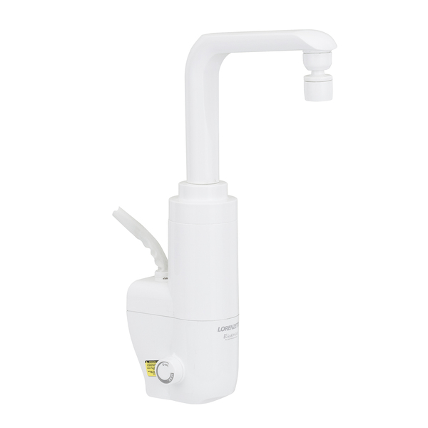 Torneira Elétrica de Pia para Cozinha com Bica Alta Branca 127V (110V) Essence Lorenzetti