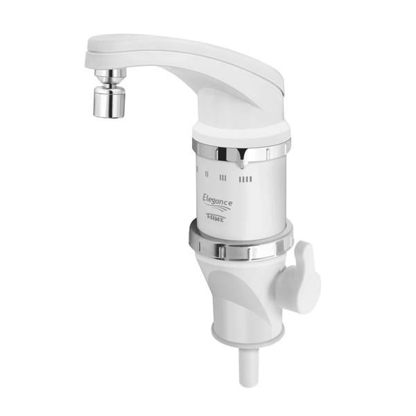 Torneira Elétrica de Pia para Cozinha com Bica Alta Articulável Branco 220V Elegance Fame