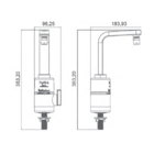 Torneira Eletrica Slim 4t Branca Parede Hydra 5500w