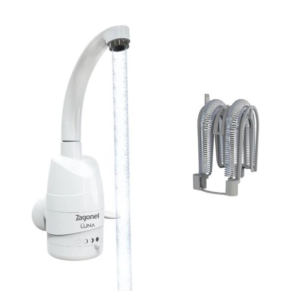 Torneira Elétrica Zagonel Luna De Parede Branca 127v + Resist