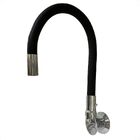 Torneira Ema Pia Cozinha Parede Flex Preta C-70 1/4 Volta