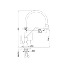 Torneira Entrada Filtro Cozinha Misturador Monocomando