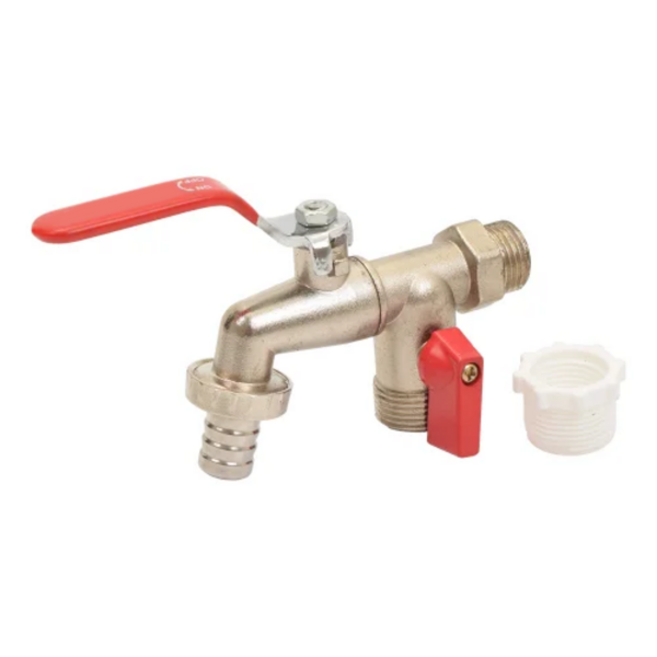 Torneira Esfera 2 Saídas 1/4 Volta Metal 1/2 Área De Tanque C