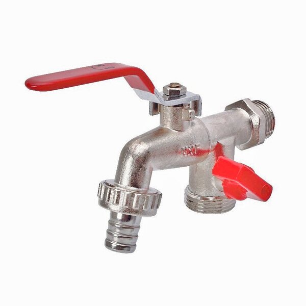 Torneira Esfera Dupla Fertak Para Maquina De Lavar Com Regist