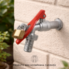 Torneira Esfera Metal 1/2 1/4 Volta Trava Cadeado Comércio Ca