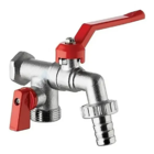 Torneira Esfera Tanque Máquina 2 Saídas Bico 1/2x3/4 Parede