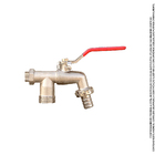 Torneira Esfera Tanque Máquina Duas Saídas Bico 1/2 X 3/4