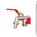 Torneira Esfera Tanque Máquina Duas Saídas Bico 1/2 X 3/4