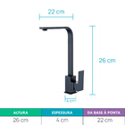 Torneira Espaçokb Ke-6037 Monocomando Preto