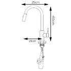 Torneira Extensível Monocomando De Bancada Cozinha Com Modo J