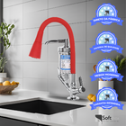 Torneira Filtro 2 Jatos Cone Vermelho/vermelho Para Bancada