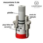 Torneira Filtro Bica Móvel Parede 1/4 De Volta  Abs C 61 Crom