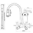 Torneira Filtro Cozinha Parede Gourmet Preta 2185 C-65