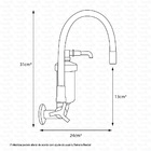 Torneira Filtro Gourmet Colorida Preta Parede 3457