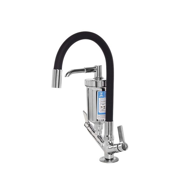 Torneira Filtro Gourmet Flexível Bancada Preta Silicone Casag