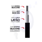 Torneira Filtro Gourmet Flexível Bancada Preta Silicone Del M