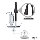 Torneira Filtro Gourmet Flexível Cozinha Bancada Cone Preto