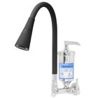 Torneira Filtro Gourmet Flexível Cozinha Parede Cone Preto