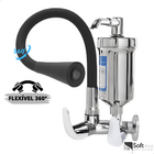 Torneira Filtro Gourmet Flexível Cozinha Parede Cone Preto