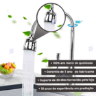 Torneira Filtro Gourmet Flexível Cozinha Parede Cone Vermelho