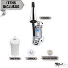 Torneira Filtro Gourmet Flexível Cozinha Parede Preto/cromo
