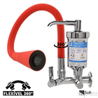 Torneira Filtro Gourmet Flexível Cozinha Parede Vermelho
