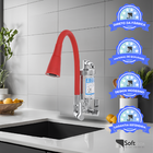 Torneira Filtro Gourmet Flexível Cozinha Parede Vermelho