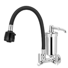 Torneira Filtro Gourmet Parede Duplo Jato Colorido 1/4 V Preto