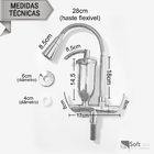 Torneira Filtro Para Cozinha De Bancada Cone 2 Jato Cromada