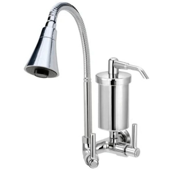 Torneira Filtro Parede Cromada Flexível Cone 2 Jatos Casagran