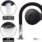 Torneira Flexível Bancada Cozinha Cone Duplo Jato Preto