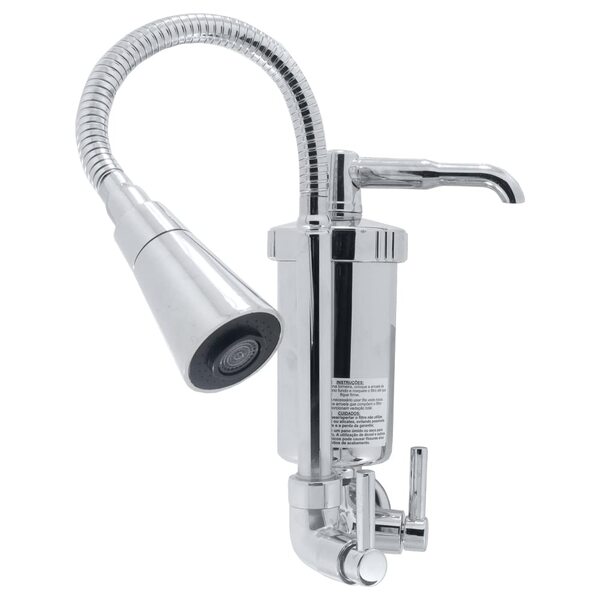 Torneira Flexível Conic Com Filtro Cromada Entrada Parede 1/4
