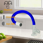 Torneira Flexível Monocomando Para Cozinha  Pia Azul