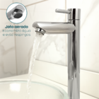 Torneira Fria Cromada Inox 304 Bica Alta 1/4 Volta Pia Banhei